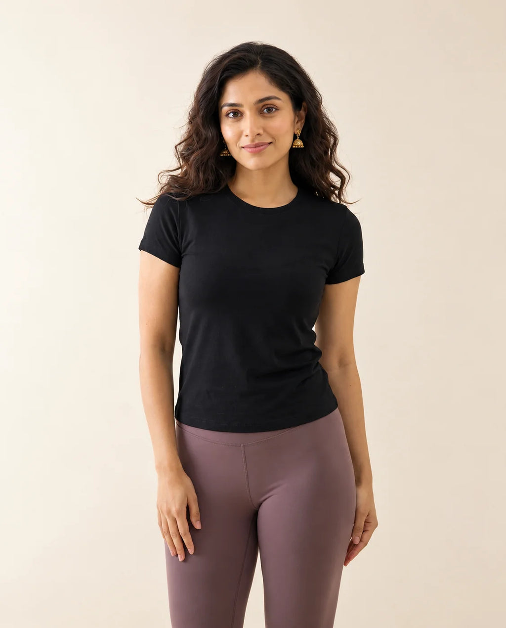 Plain Black Stretch Tee