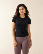 Plain Black Stretch Tee