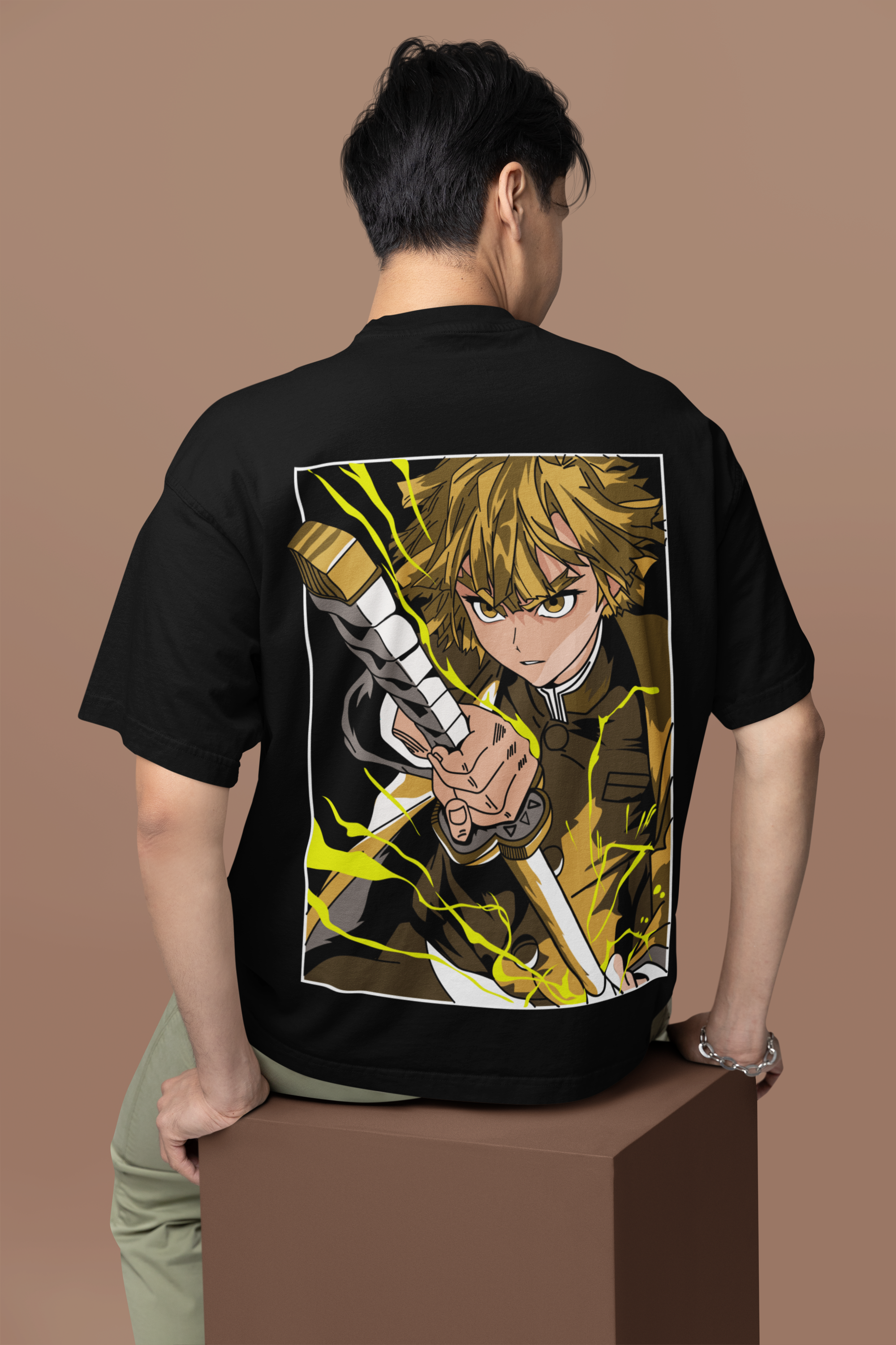 Zenitsu Thunderclap Oversized Anime T-Shirt
