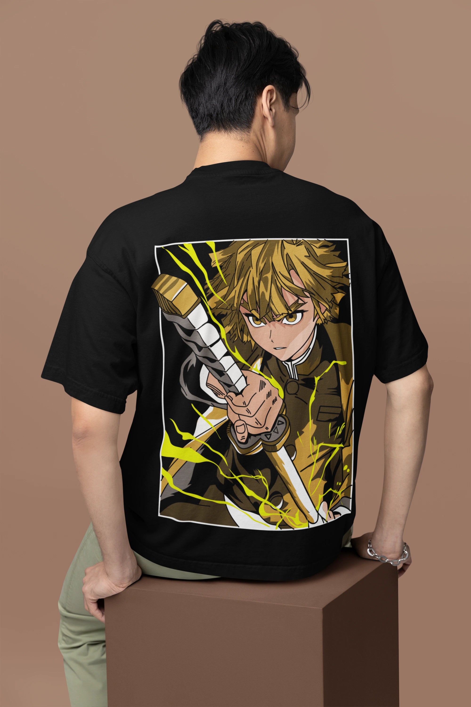 Zenitsu Thunderclap Oversized Anime T-Shirt