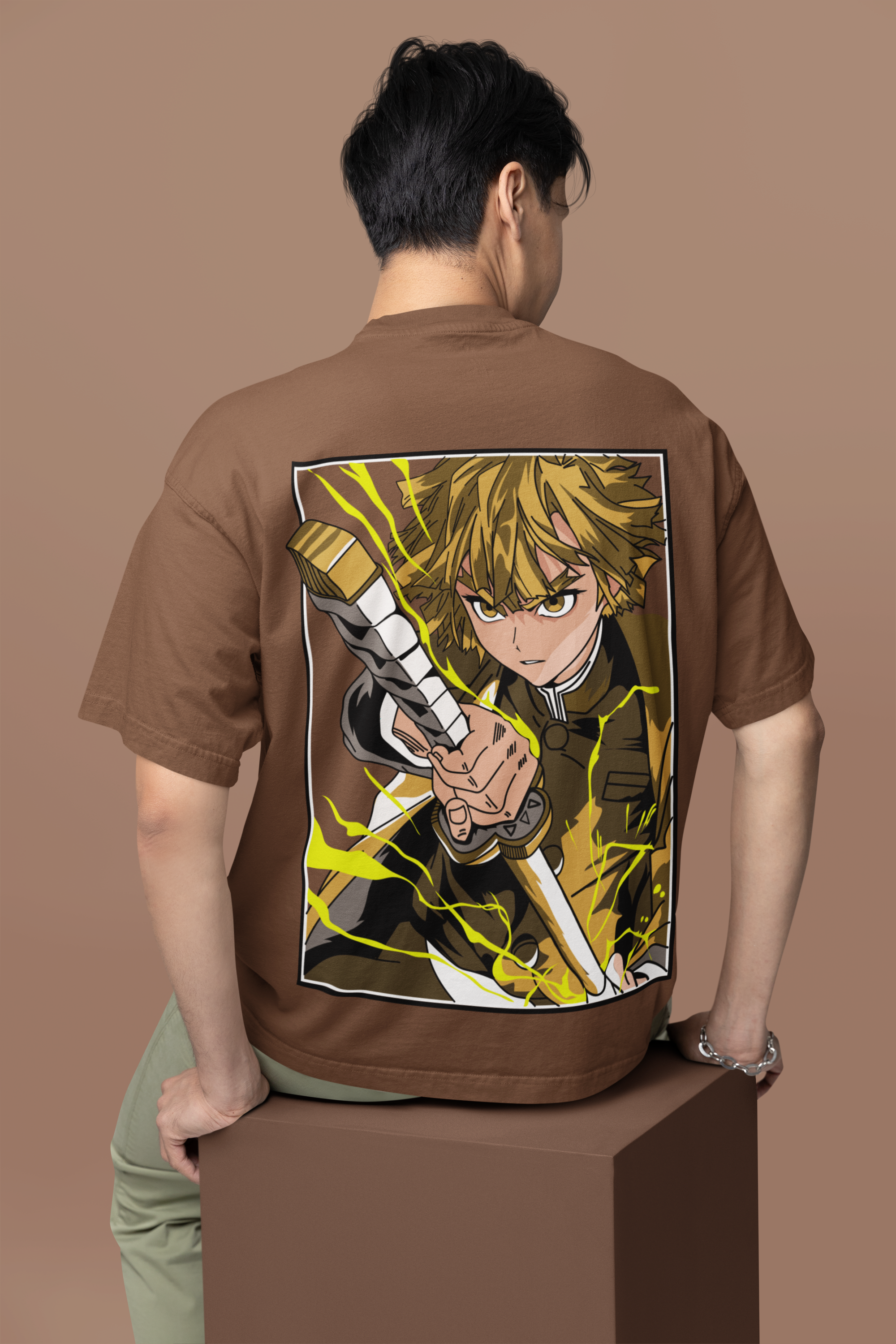 Zenitsu Thunderclap Oversized Anime T-Shirt