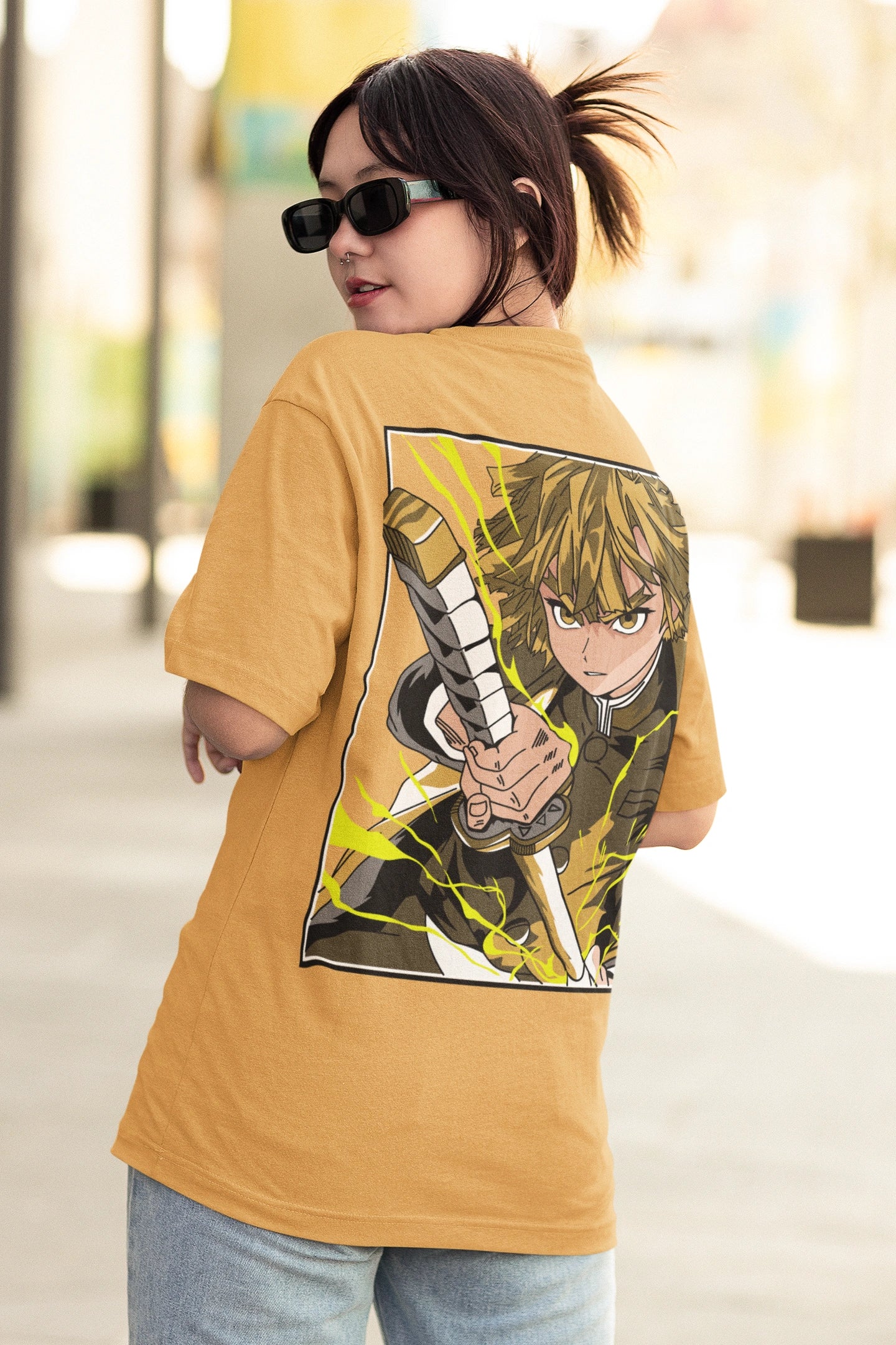 Zenitsu Thunderclap Oversized Anime T-Shirt