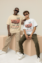 Speed Legends Oversized Tee – Bold Street Racing Graphic