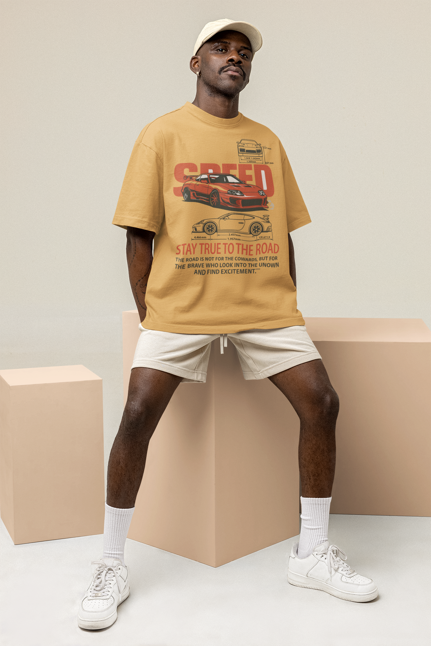 Speed Legends Oversized Tee – Bold Street Racing Graphic
