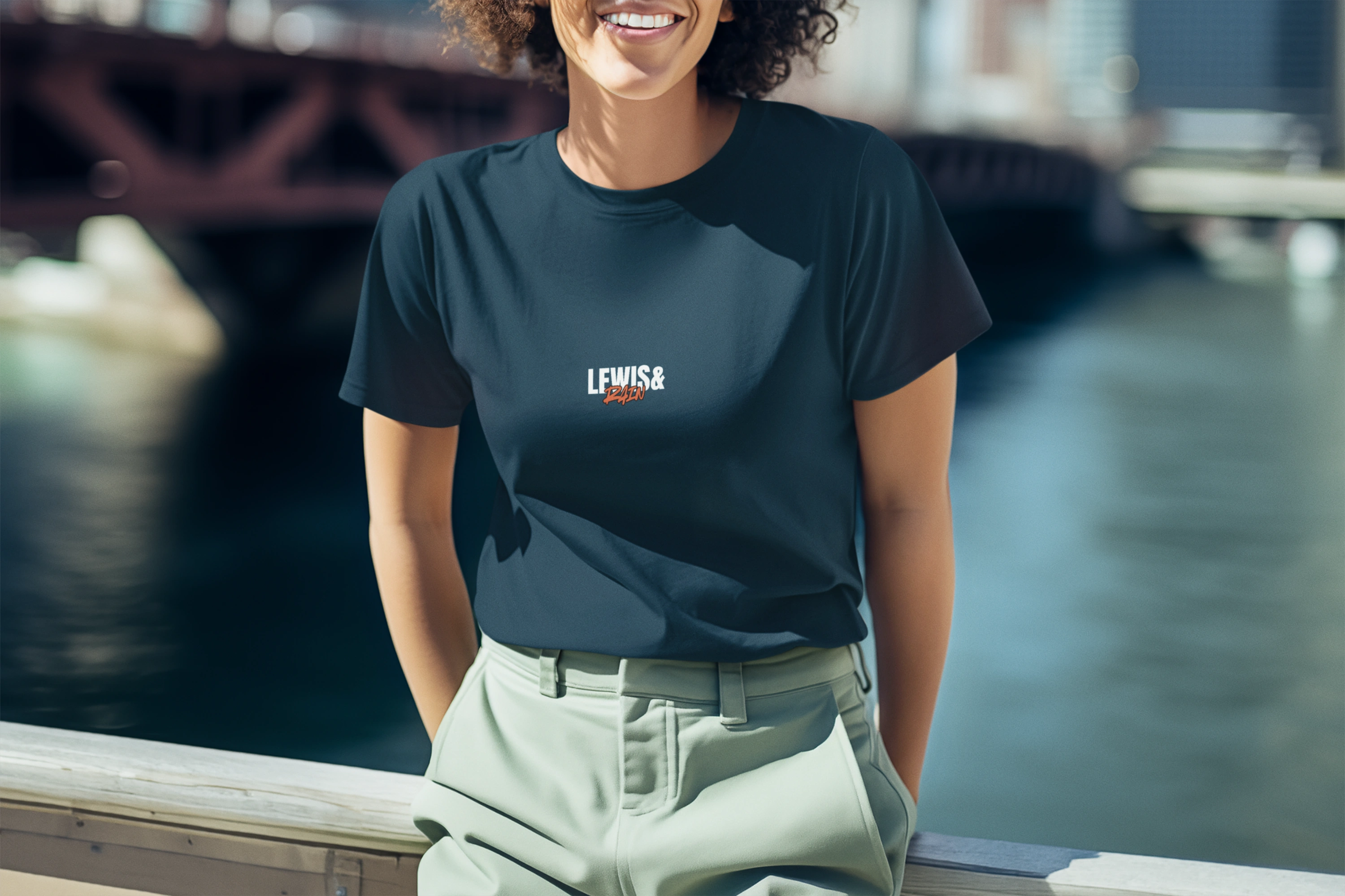 Lewis & Rain Premium Classic Logo Tee – Minimalist Bold Edition