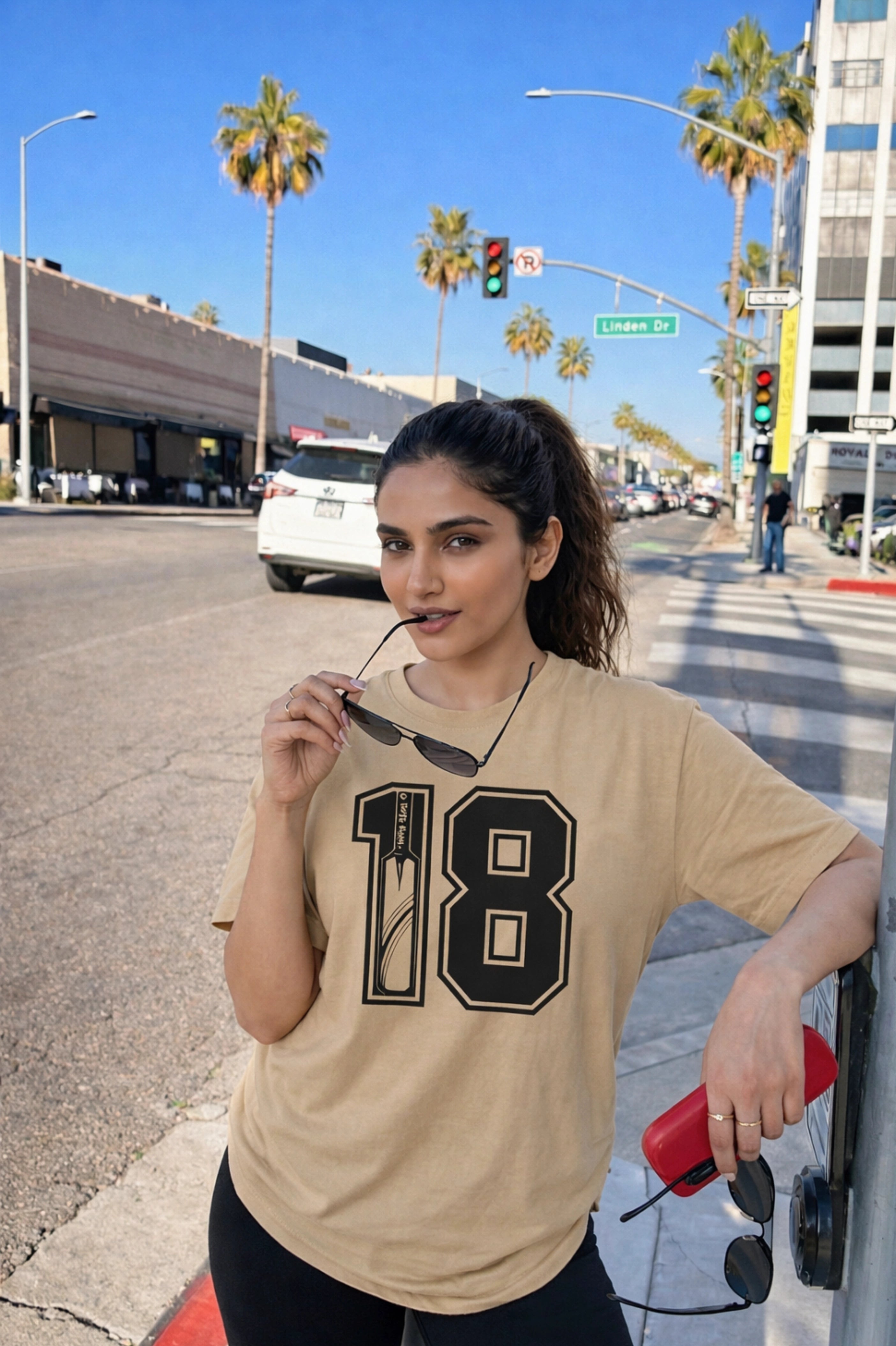 Number 18 Unisex Oversized Tee