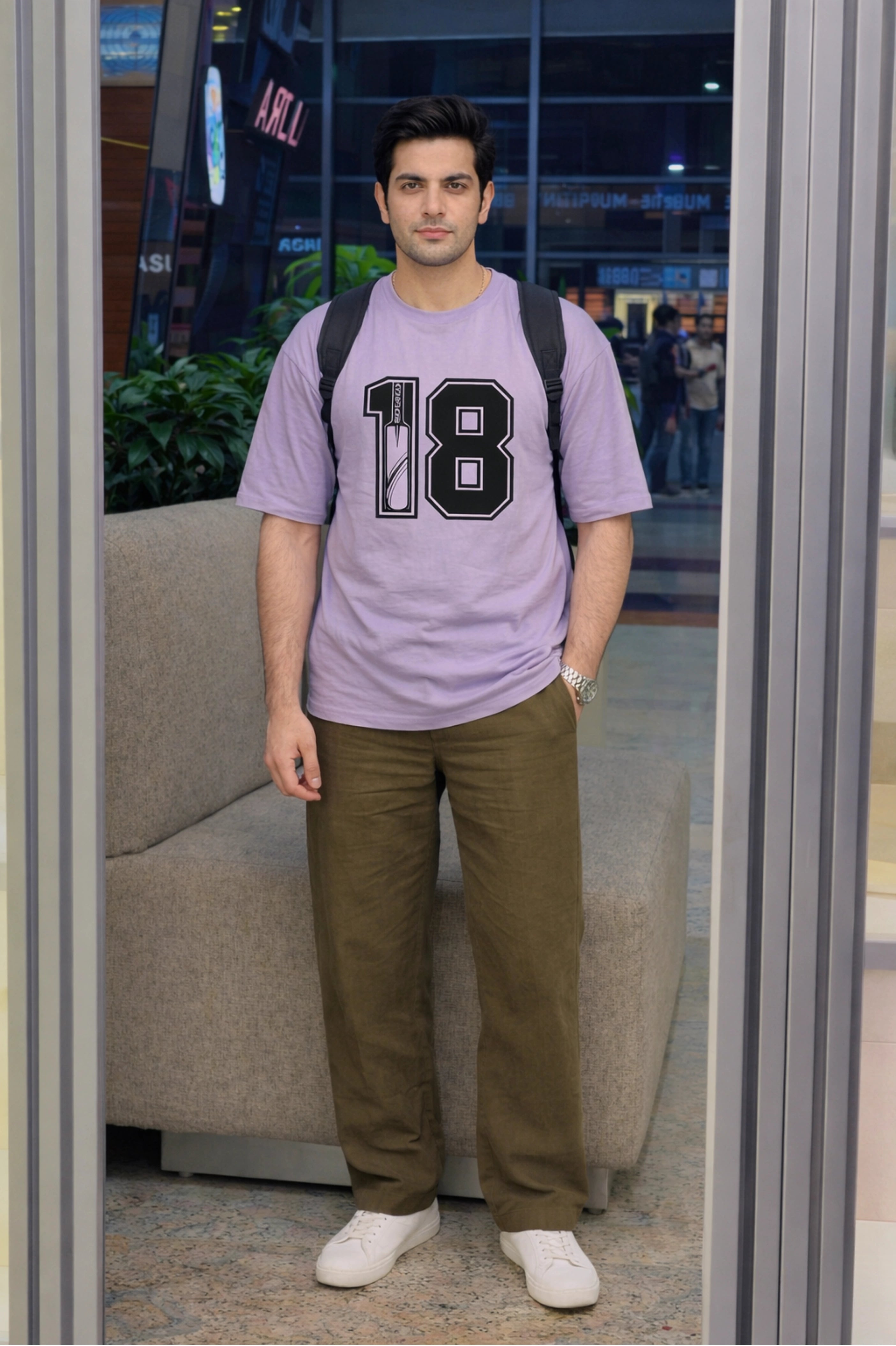 Number 18 Unisex Oversized Tee