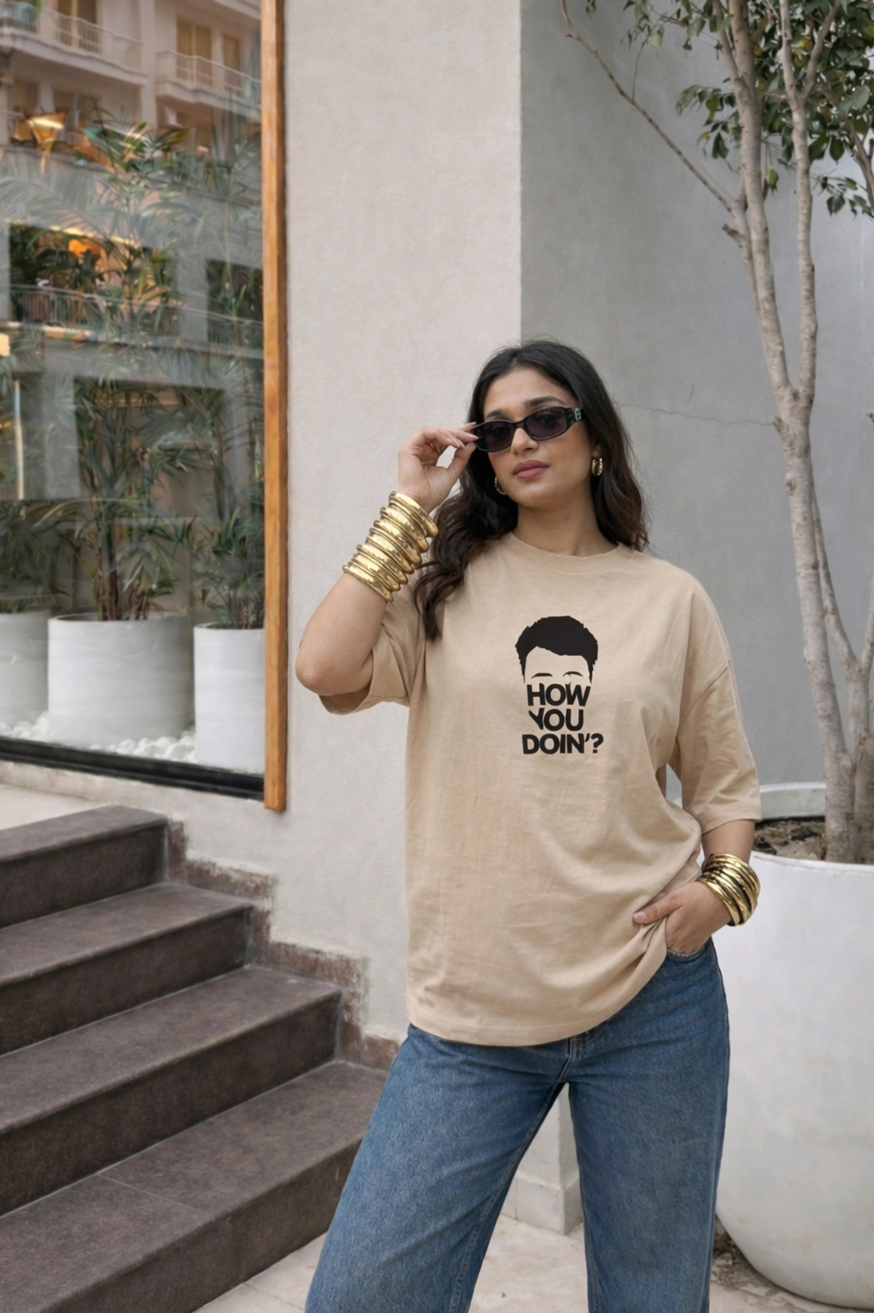 How You Doin Unisex Oversized Tee