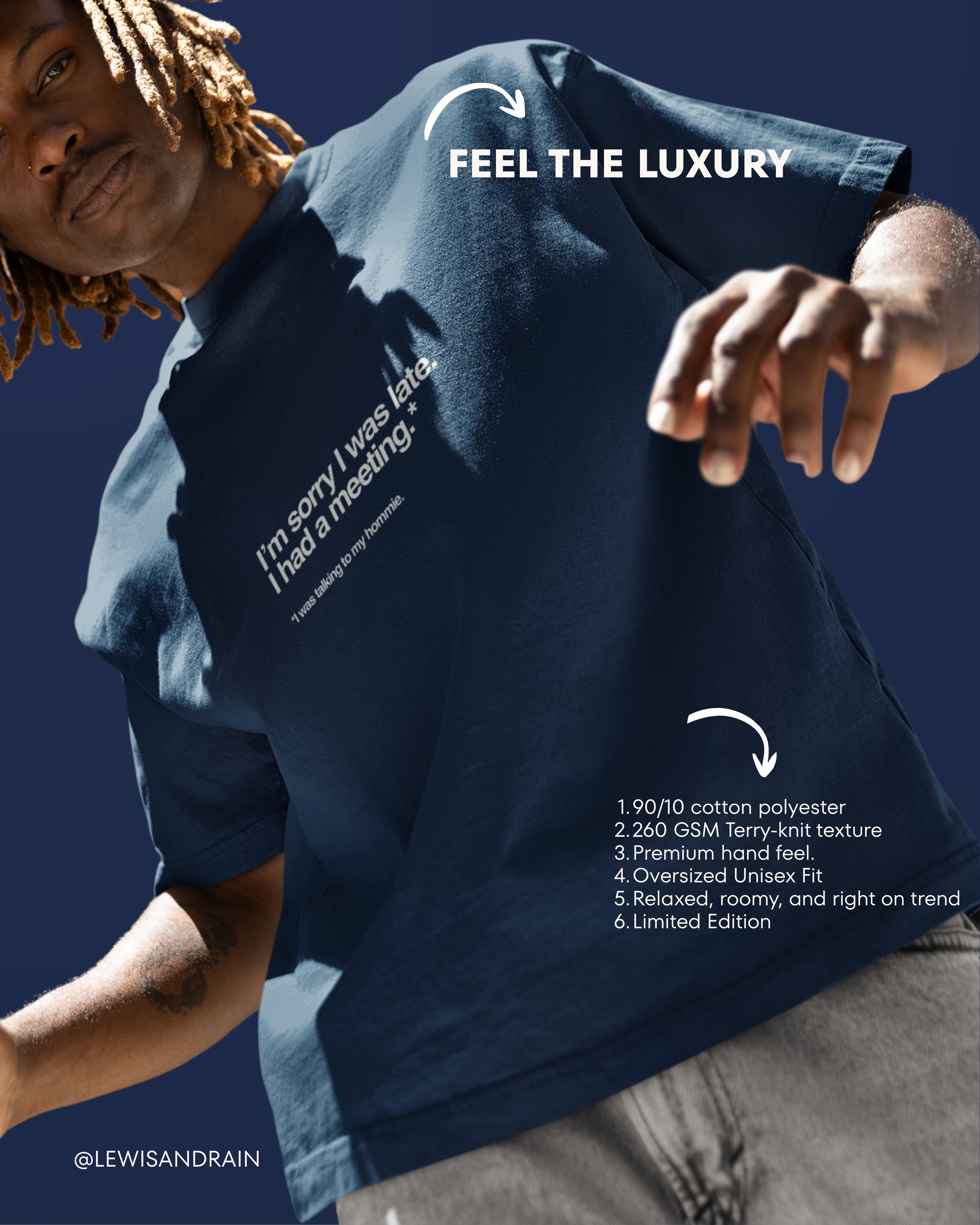 Typography Terry Oversized Tee